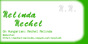 melinda mechel business card